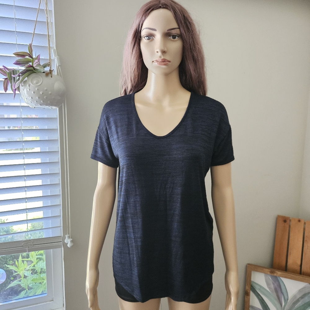 RAG & bone v neck t shirt navy blue blouse top short sleeves
